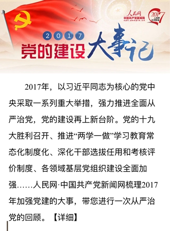 2017党的建设大事记