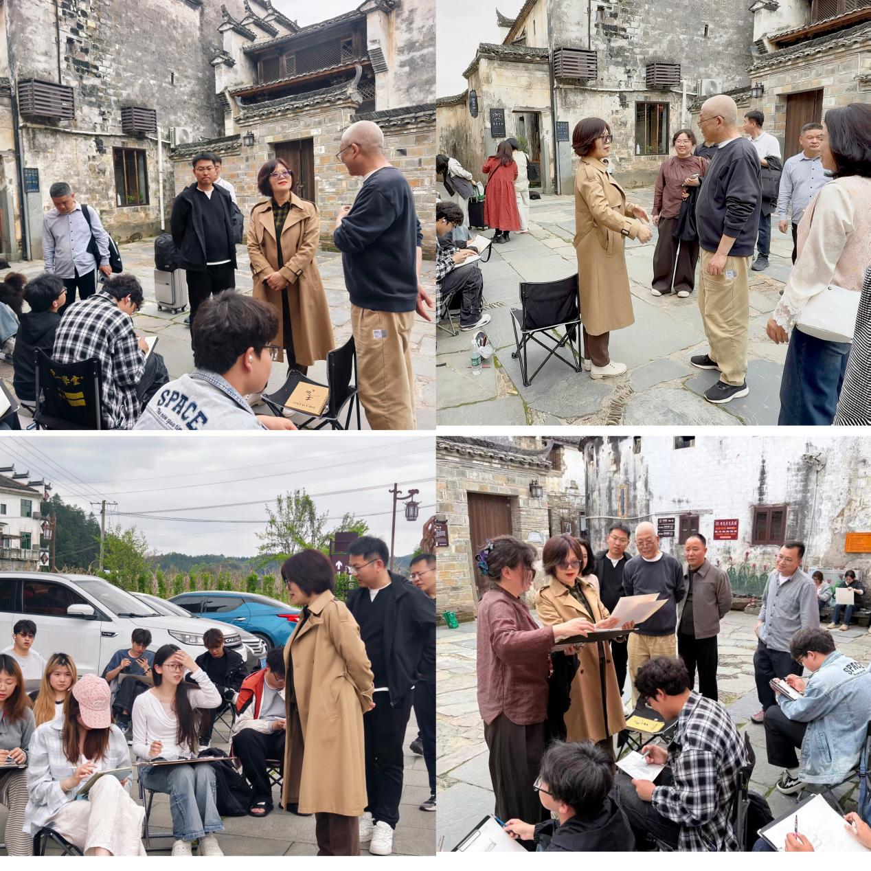校长张欣教授赴艺术学院写生基地调研并为基地授牌-郑州升达经贸管理学院